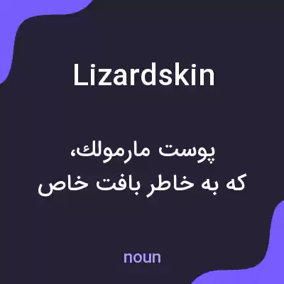 معنی lizardskin به فارسی معنی lizardskin به فارسی