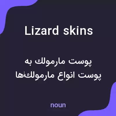 معنی lizard skins به فارسی معنی lizard skins به فارسی