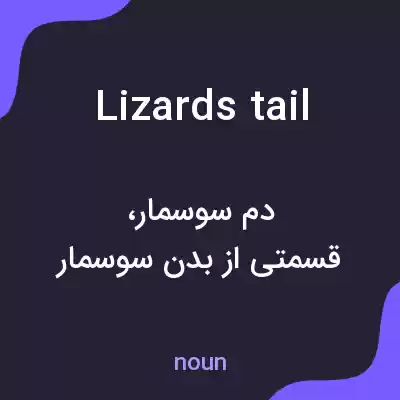 معنی lizards tail به فارسی معنی lizards tail به فارسی