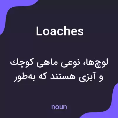 معنی loaches به فارسی معنی loaches به فارسی