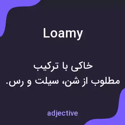 معنی loamy به فارسی معنی loamy به فارسی