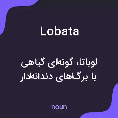 معنی lobata به فارسی معنی lobata به فارسی