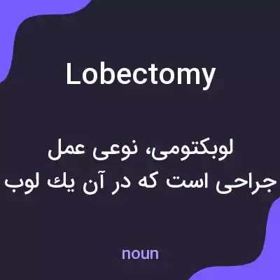 معنی lobectomy به فارسی معنی lobectomy به فارسی