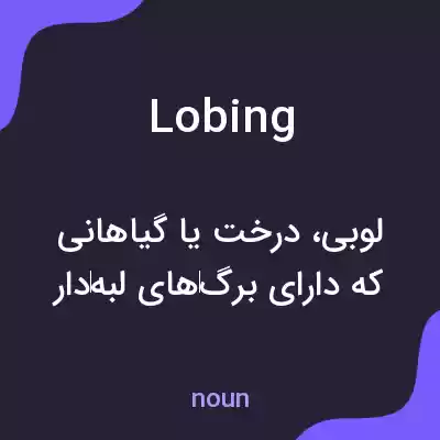 معنی lobing به فارسی معنی lobing به فارسی