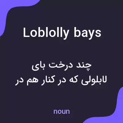 معنی loblolly bays به فارسی معنی loblolly bays به فارسی