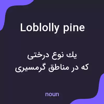 معنی loblolly pine به فارسی معنی loblolly pine به فارسی