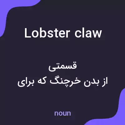 معنی lobster claw به فارسی معنی lobster claw به فارسی