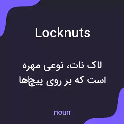معنی locknuts به فارسی معنی locknuts به فارسی