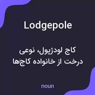 معنی lodgepole به فارسی معنی lodgepole به فارسی