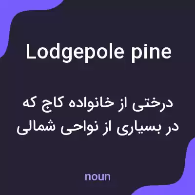 معنی lodgepole pine به فارسی معنی lodgepole pine به فارسی