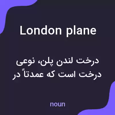معنی london plane به فارسی معنی london plane به فارسی