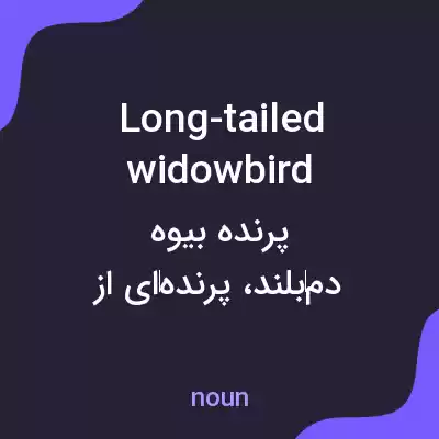 معنی long-tailed widowbird به فارسی معنی long-tailed widowbird به فارسی