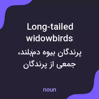 معنی long-tailed widowbirds به فارسی معنی long-tailed widowbirds به فارسی