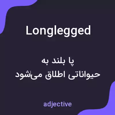 معنی longlegged به فارسی معنی longlegged به فارسی