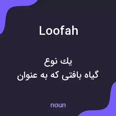 معنی loofah به فارسی معنی loofah به فارسی
