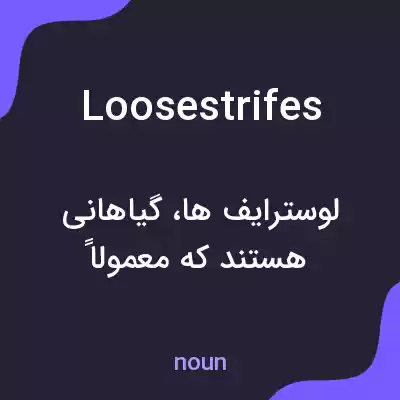 معنی loosestrifes به فارسی معنی loosestrifes به فارسی
