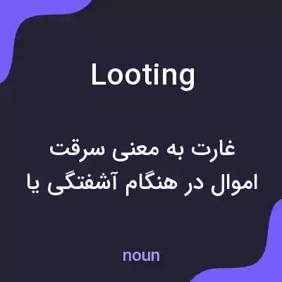معنی looting به فارسی معنی looting به فارسی
