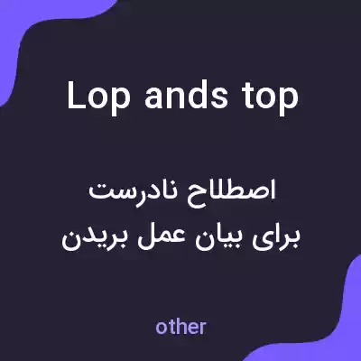 معنی lop ands top به فارسی معنی lop ands top به فارسی