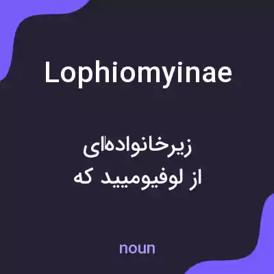 معنی lophiomyinae به فارسی معنی lophiomyinae به فارسی