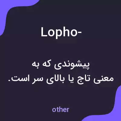 معنی lopho- به فارسی معنی lopho- به فارسی