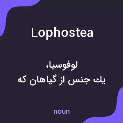 معنی lophostea به فارسی معنی lophostea به فارسی
