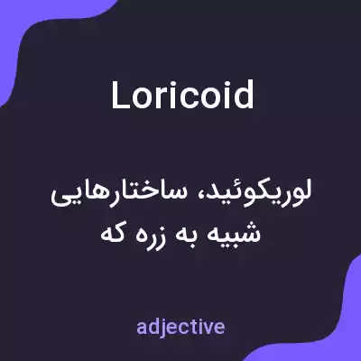 معنی loricoid به فارسی معنی loricoid به فارسی