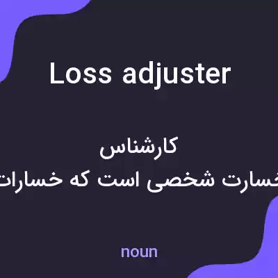 معنی loss adjuster به فارسی معنی loss adjuster به فارسی
