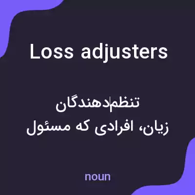 معنی loss adjusters به فارسی معنی loss adjusters به فارسی