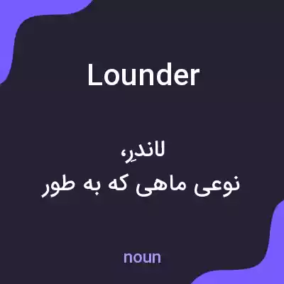 معنی lounder به فارسی معنی lounder به فارسی