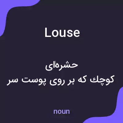 معنی louse به فارسی معنی louse به فارسی