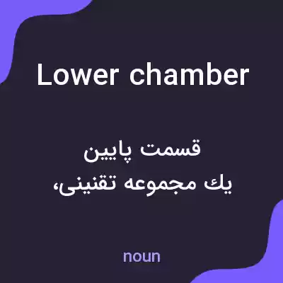 معنی lower chamber به فارسی معنی lower chamber به فارسی