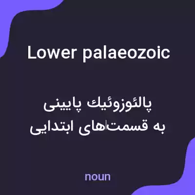 معنی lower palaeozoic به فارسی معنی lower palaeozoic به فارسی