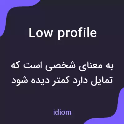 معنی low profile به فارسی معنی low profile به فارسی