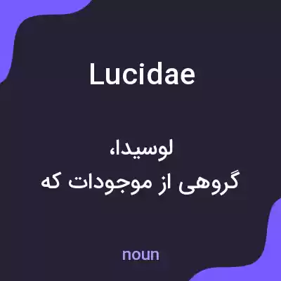 معنی lucidae به فارسی معنی lucidae به فارسی