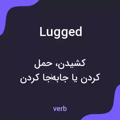 معنی lugged به فارسی