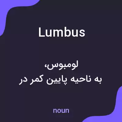 معنی lumbus به فارسی معنی lumbus به فارسی