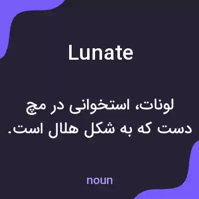 معنی lunate به فارسی معنی lunate به فارسی