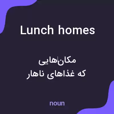 معنی lunch homes به فارسی معنی lunch homes به فارسی