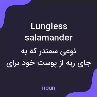 معنی lungless salamander به فارسی معنی lungless salamander به فارسی