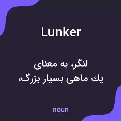معنی lunker به فارسی معنی lunker به فارسی