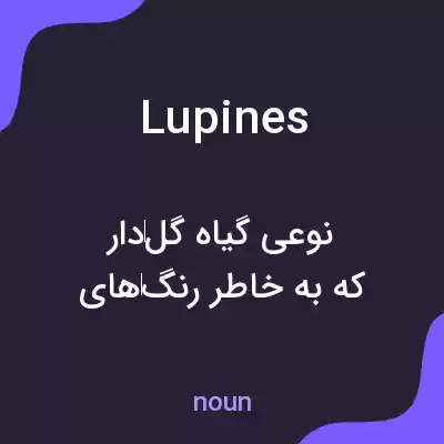 معنی lupines به فارسی معنی lupines به فارسی