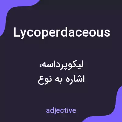 معنی lycoperdaceous به فارسی معنی lycoperdaceous به فارسی