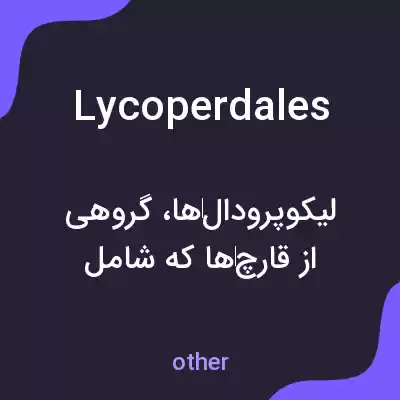 معنی lycoperdales به فارسی معنی lycoperdales به فارسی