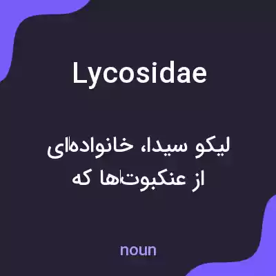 معنی lycosidae به فارسی معنی lycosidae به فارسی