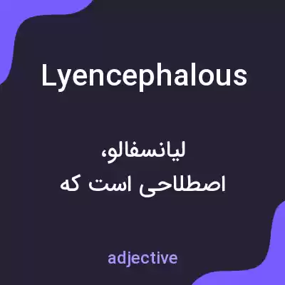 معنی lyencephalous به فارسی معنی lyencephalous به فارسی