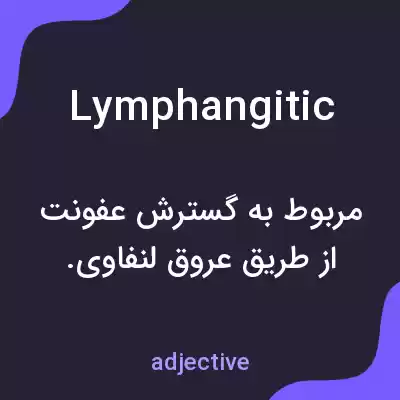 معنی lymphangitic به فارسی معنی lymphangitic به فارسی