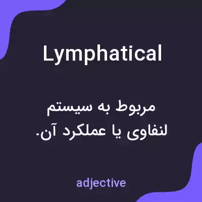 معنی lymphatical به فارسی معنی lymphatical به فارسی