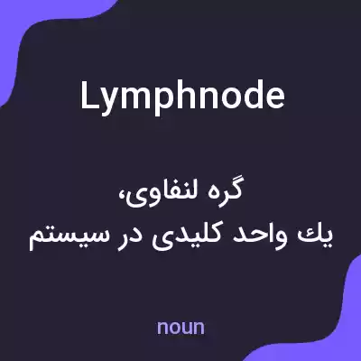 معنی lymphnode به فارسی