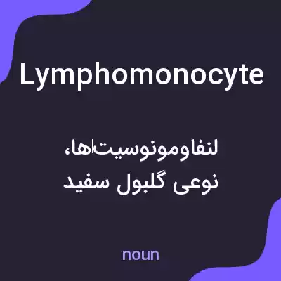 معنی lymphomonocyte به فارسی معنی lymphomonocyte به فارسی