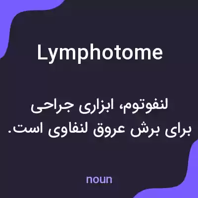 معنی lymphotome به فارسی معنی lymphotome به فارسی